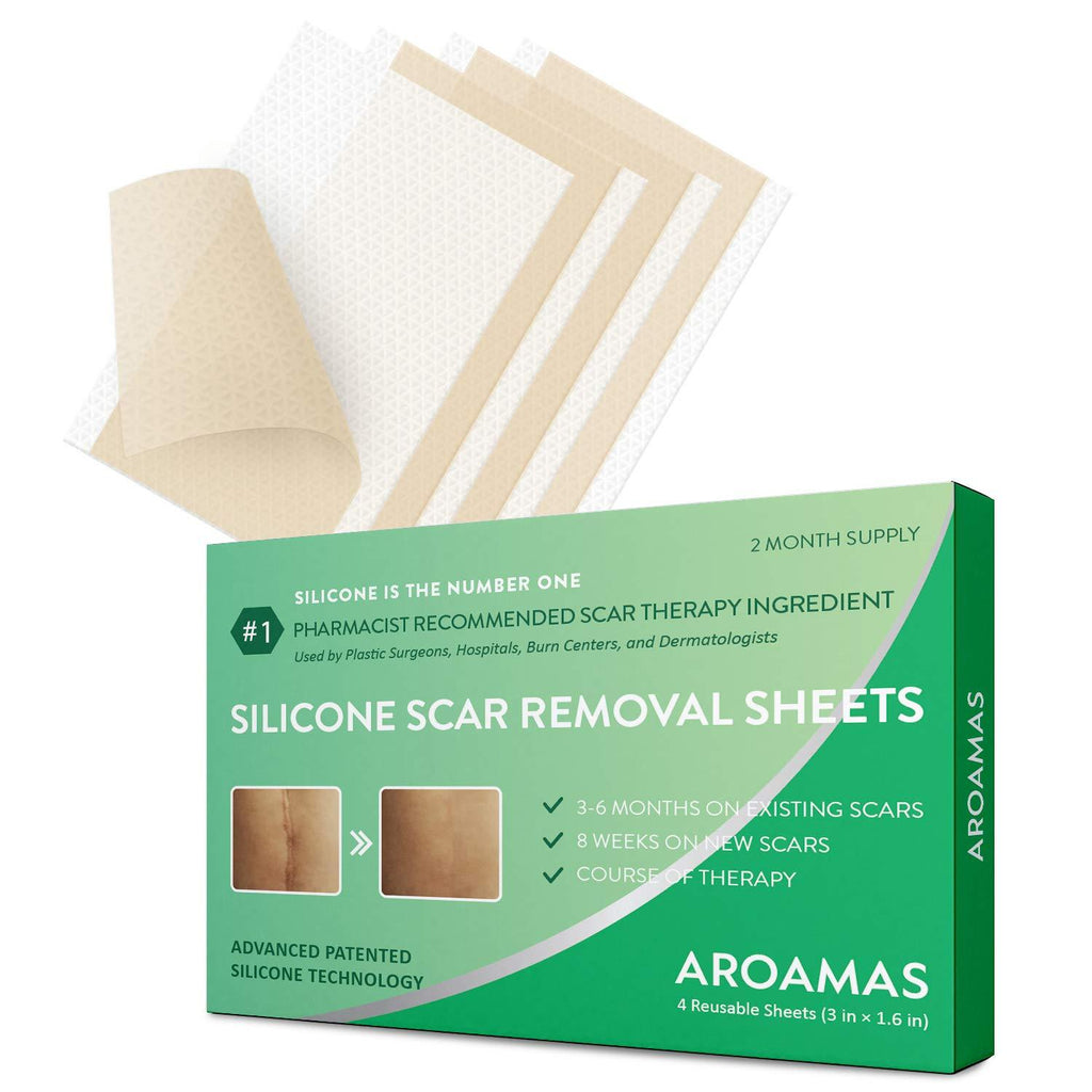 Aroamas, Silicone Scar Removal Sheets for Keloid, C-Section, Hypertrophic, Surgical Scars