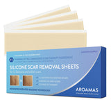 Aroamas Professional Silicone Scar Removal Sheets for Scars Caused by C-Section, Surgery, Burn, Keloid, and More, Soft Adhesive Fabric Strips [5.7"x1.57", 4 Sheets for 2 Month Supply]