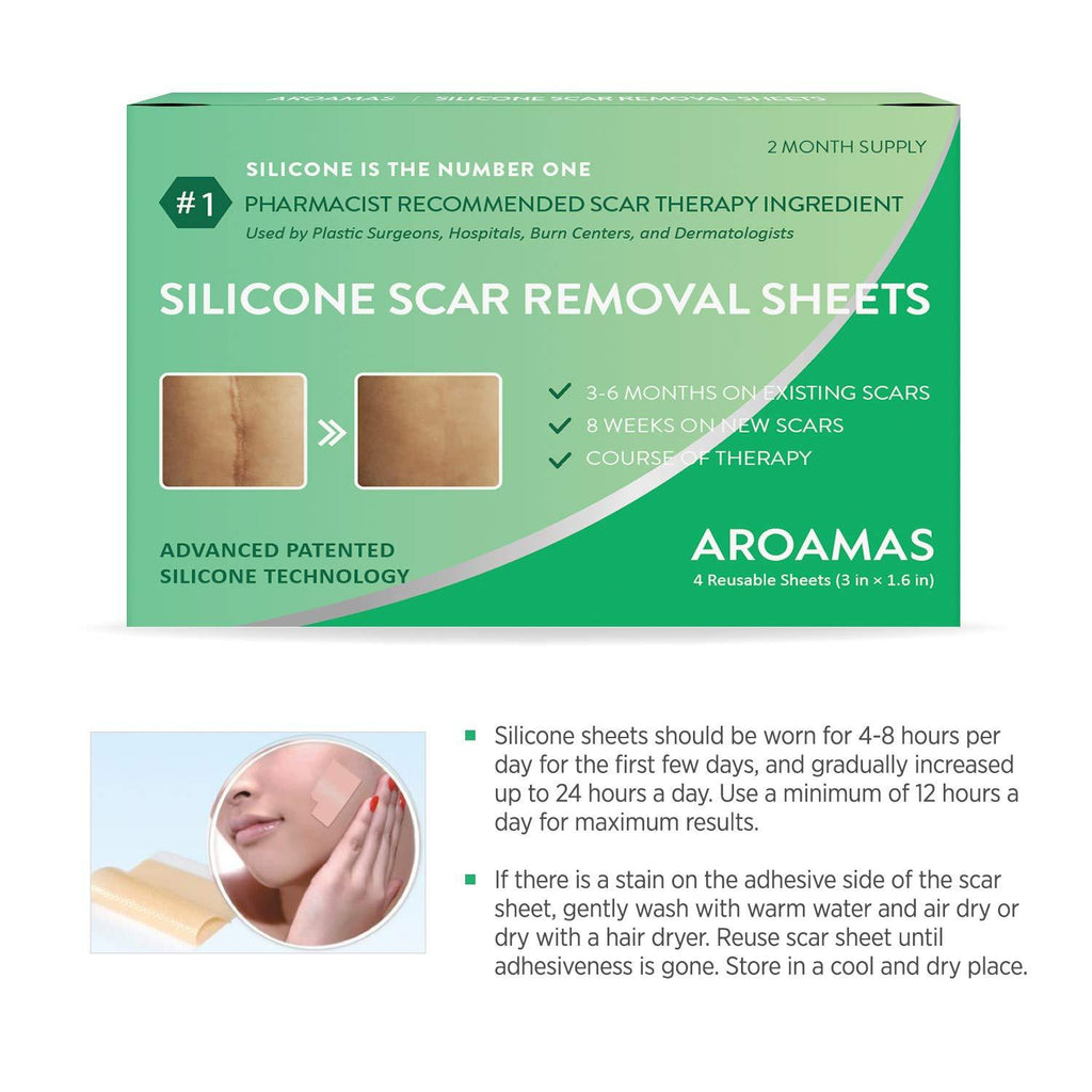 Aroamas Professional Silicone Scar Removal Sheets for Scars Caused by