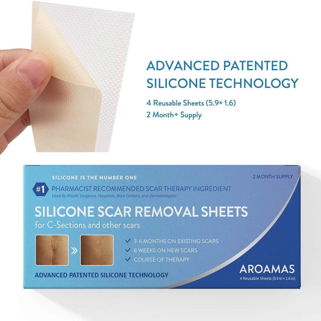 Medical Grade Silicone Scar Sheets, Silicone Scar Tape (1.6”x 60”), Scar  Removal Strips for Acne Scars C-Section & Keloid Surgery Scars Sheets